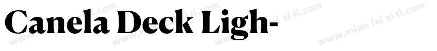 Canela Deck Ligh字体转换